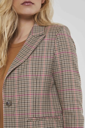 Joan Blazer Winter Checks P115 Check Pink