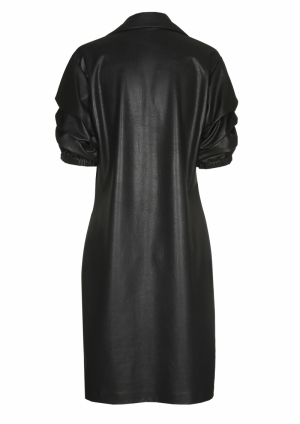 rechtvallende jurk in stretch 10 Black