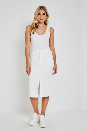 July (Skirt) Color Denim 002 White