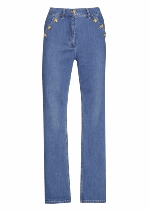 comfortabele slim fit jeans, n 24 Jeans Mid Bl