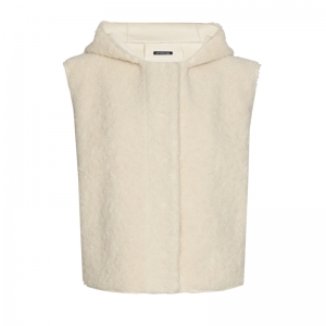 korte teddy bodywarmer 93 Cream