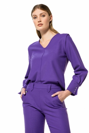 comfortabele citylook broek, n 40 Violet