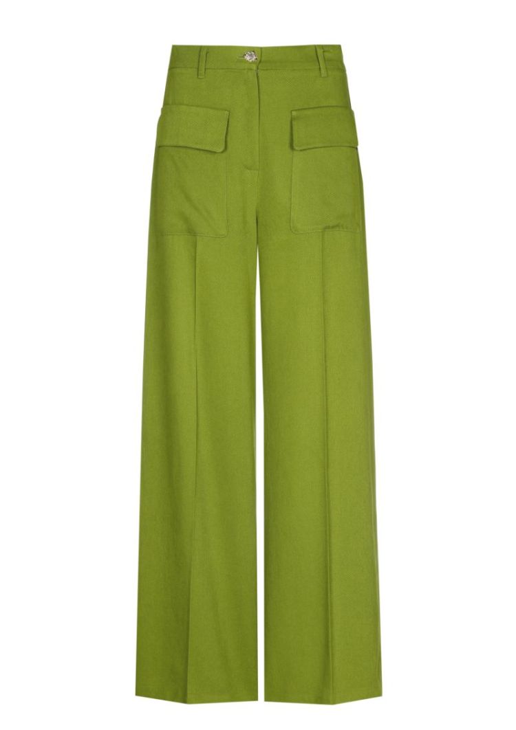 elegante broek in soft woolmix 62 Avocado