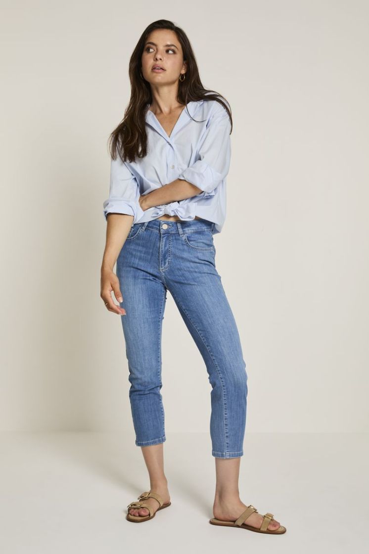 Capri Para Mi Jeans D191 Mid Blue
