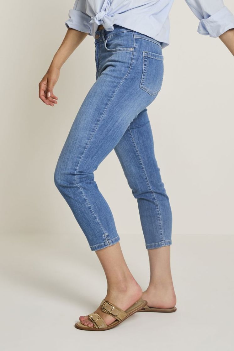 Capri Para Mi Jeans D191 Mid Blue