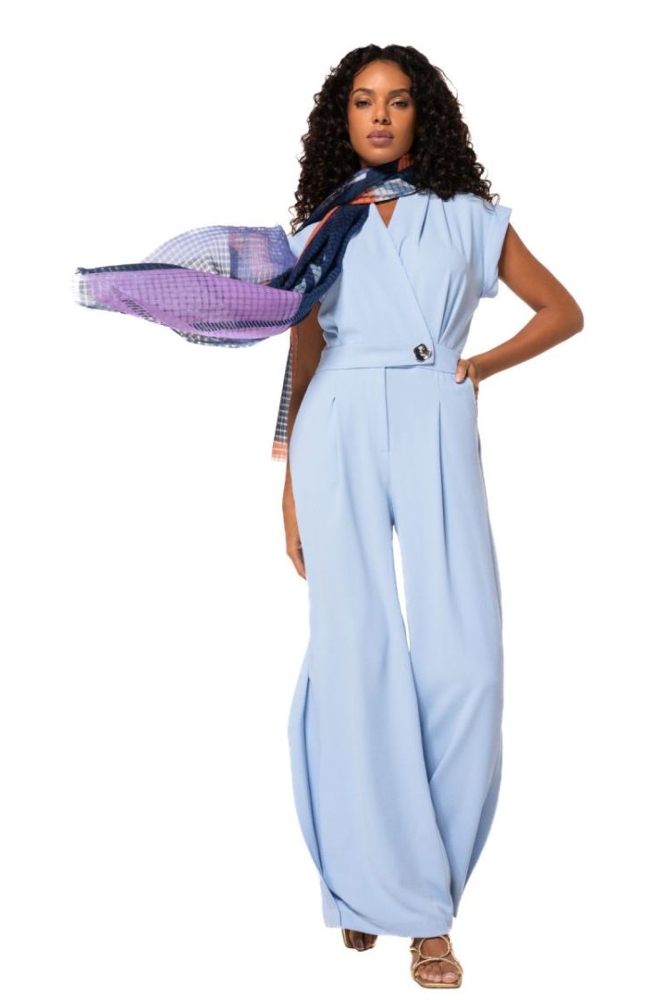 Cache-coeur jumpsuit met plooi 28 Light Blue