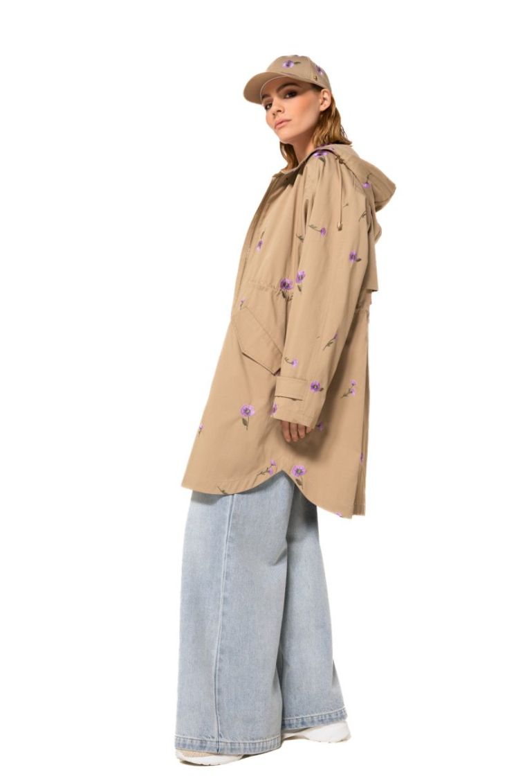 Trench met geborduurde bloemen 49 Multi Color