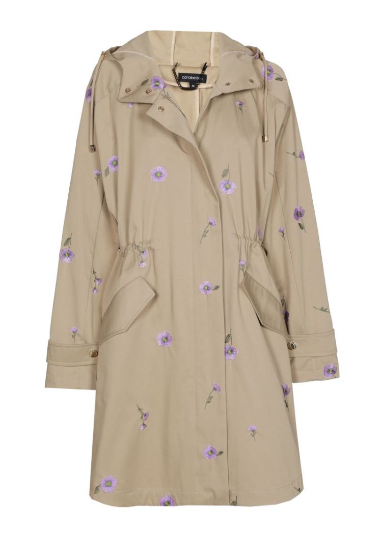 Trench met geborduurde bloemen 49 Multi Color