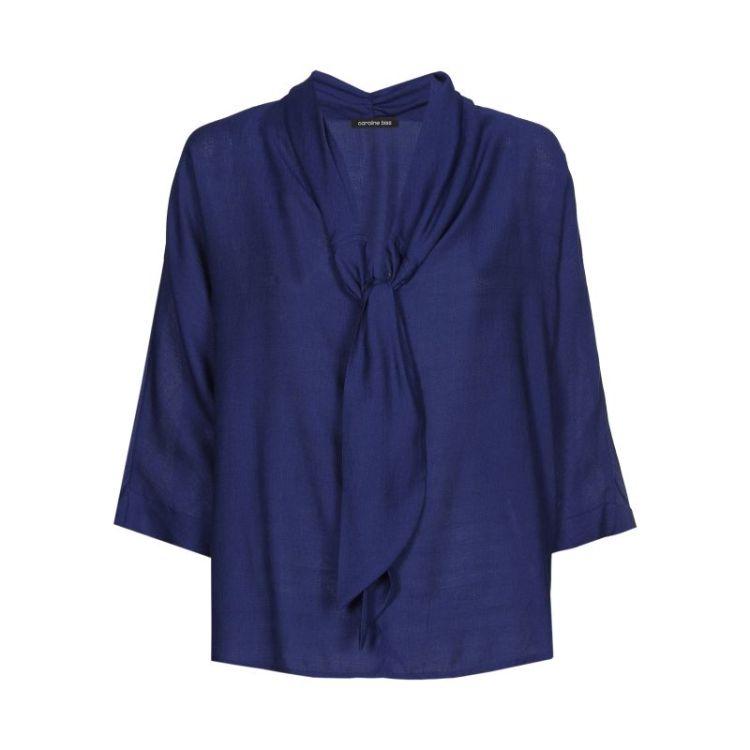 Soepele blouse met aangewerkte 22 Indigo
