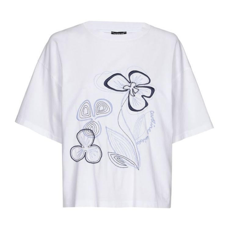 Katoenen T-shirt met broderie 29 Multicolor
