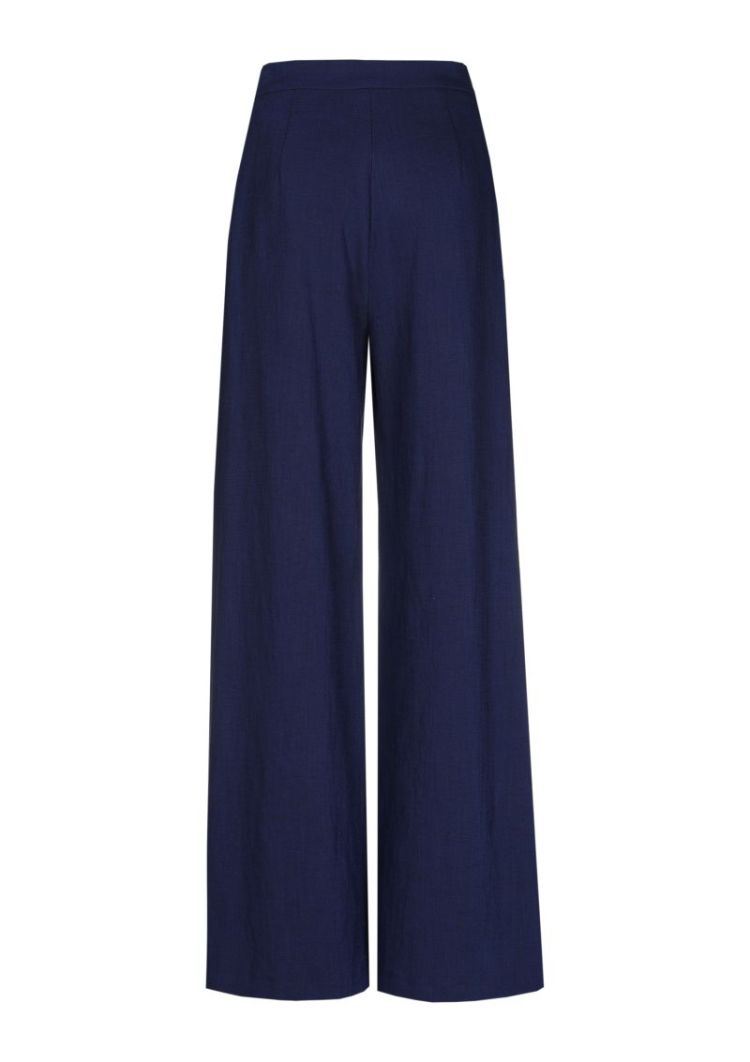 Broek met subtiele plooi en za 22 Indigo
