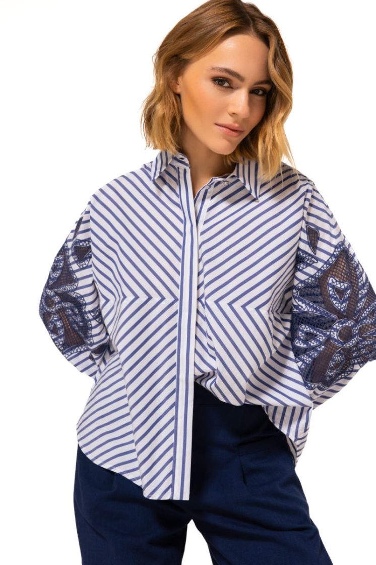 Oversized hemd in katoen met m 29 Multicolor