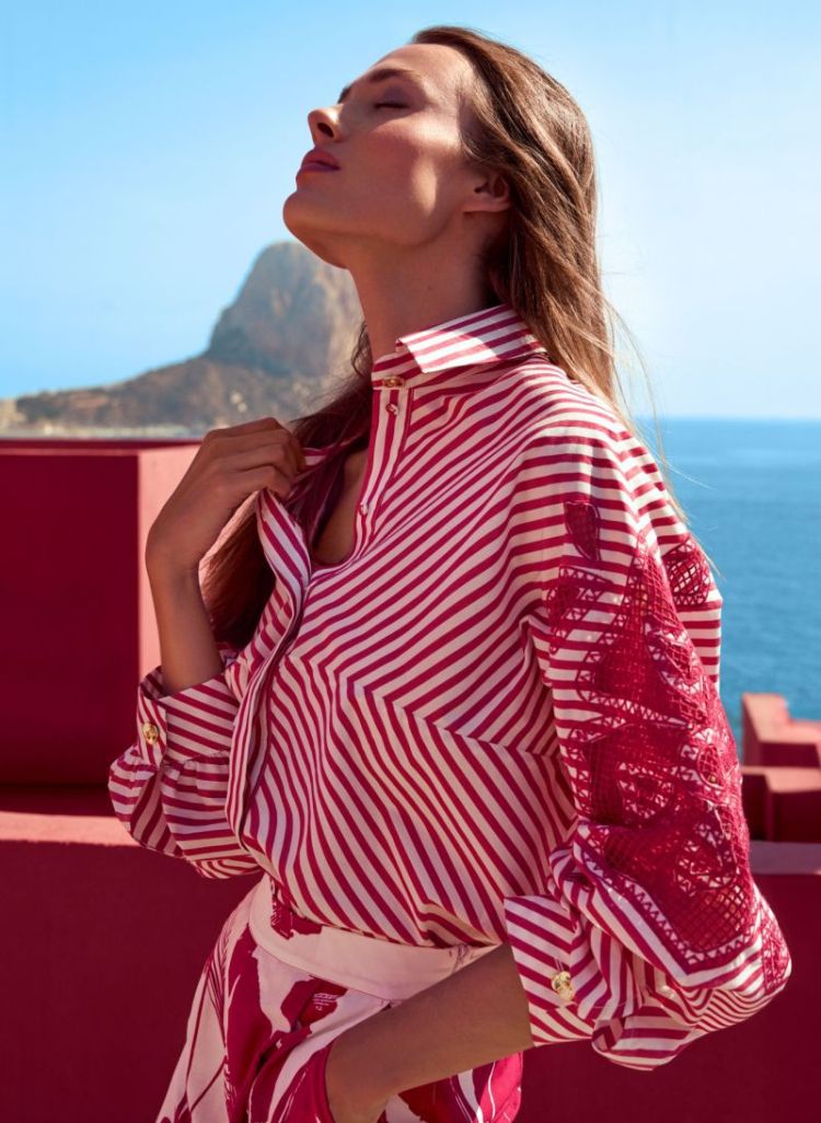 Oversized hemd in katoen met m 59 Multicolor