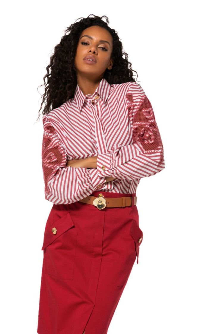 Oversized hemd in katoen met m 59 Multicolor