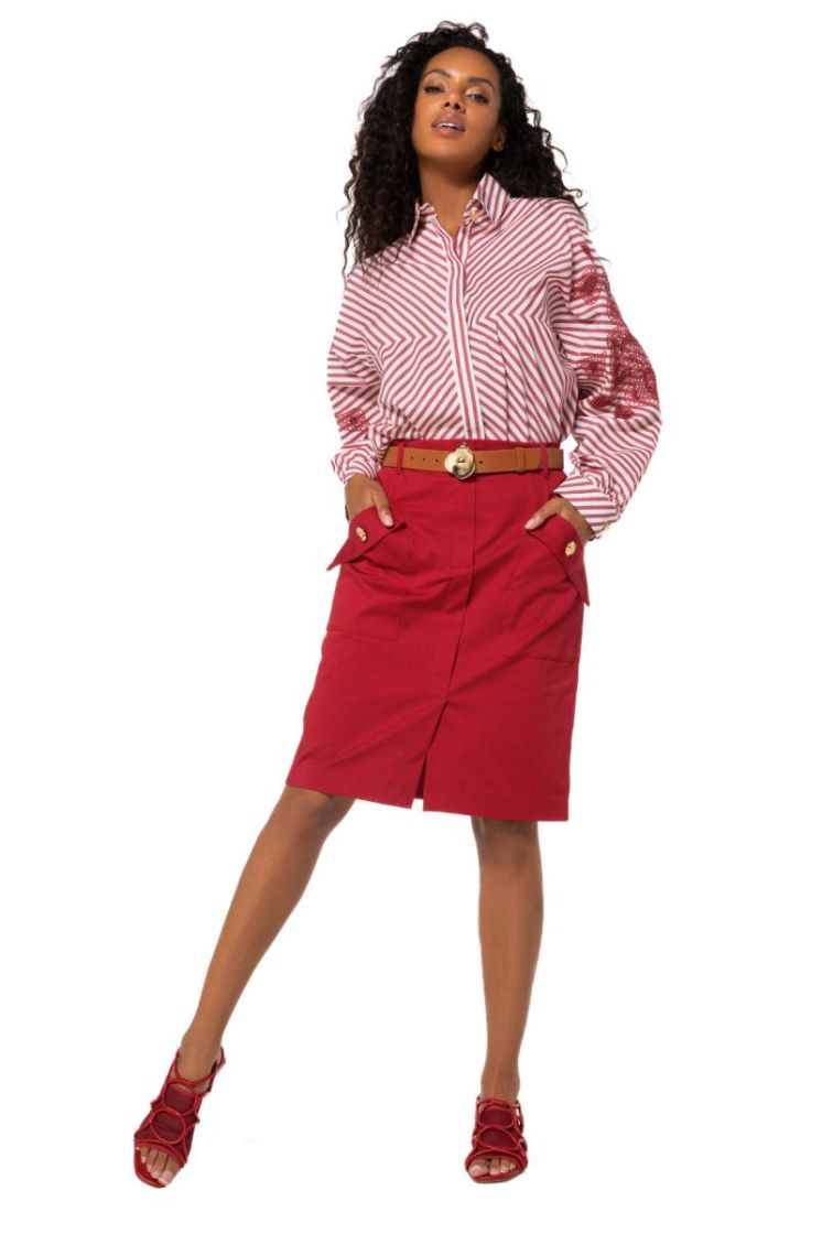 Oversized hemd in katoen met m 59 Multicolor
