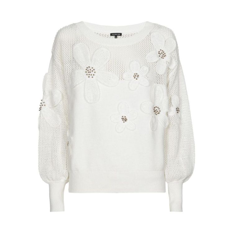 Trui two-styles met bloemappli 91 Off White