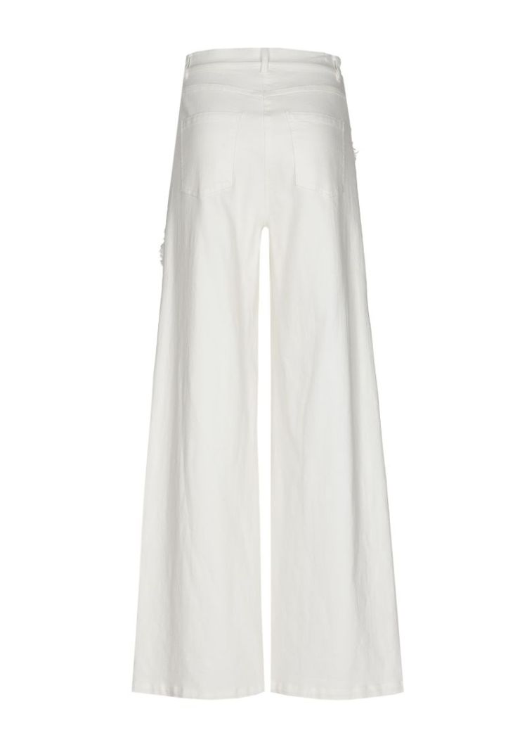 Jeansbroek met uitgerafeld blo 93 Natural