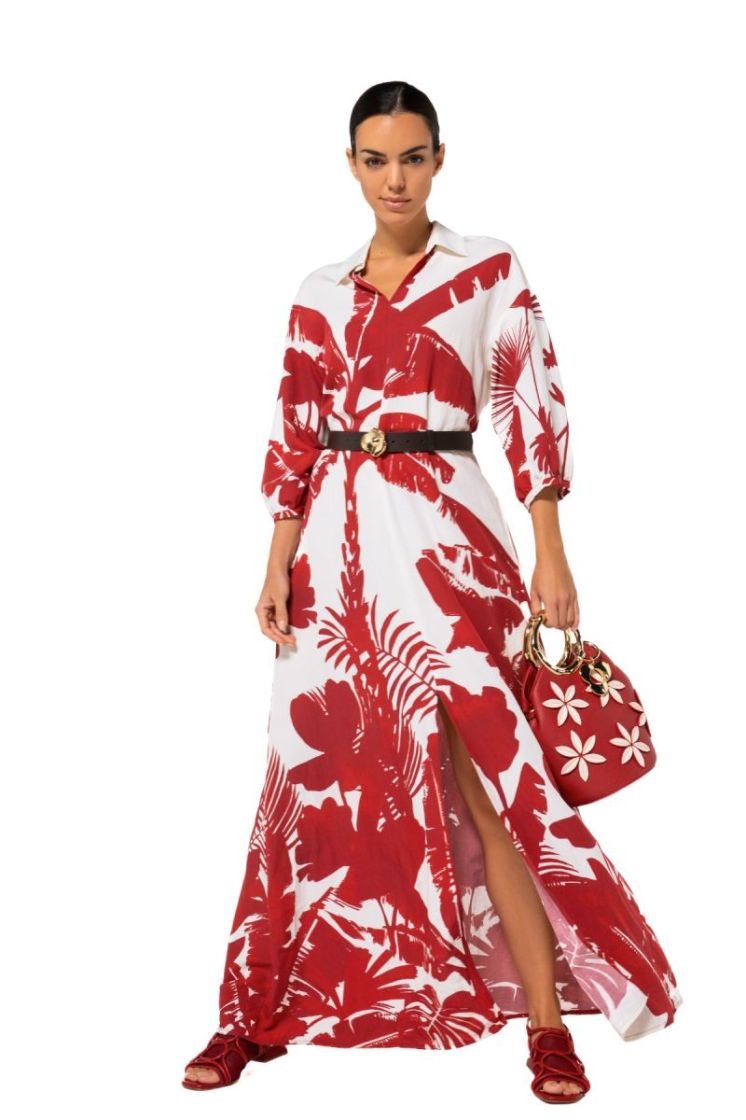 Maxi-jurk met botanische print 59 Multicolor