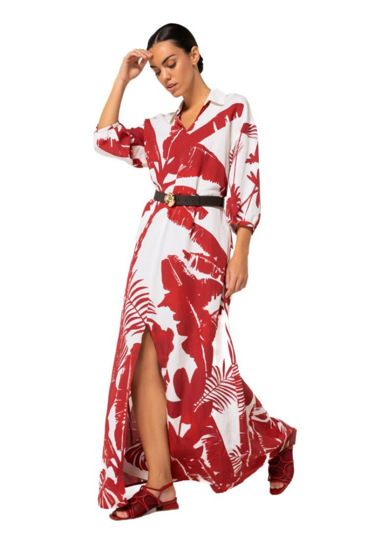 Maxi-jurk met botanische print 59 Multicolor