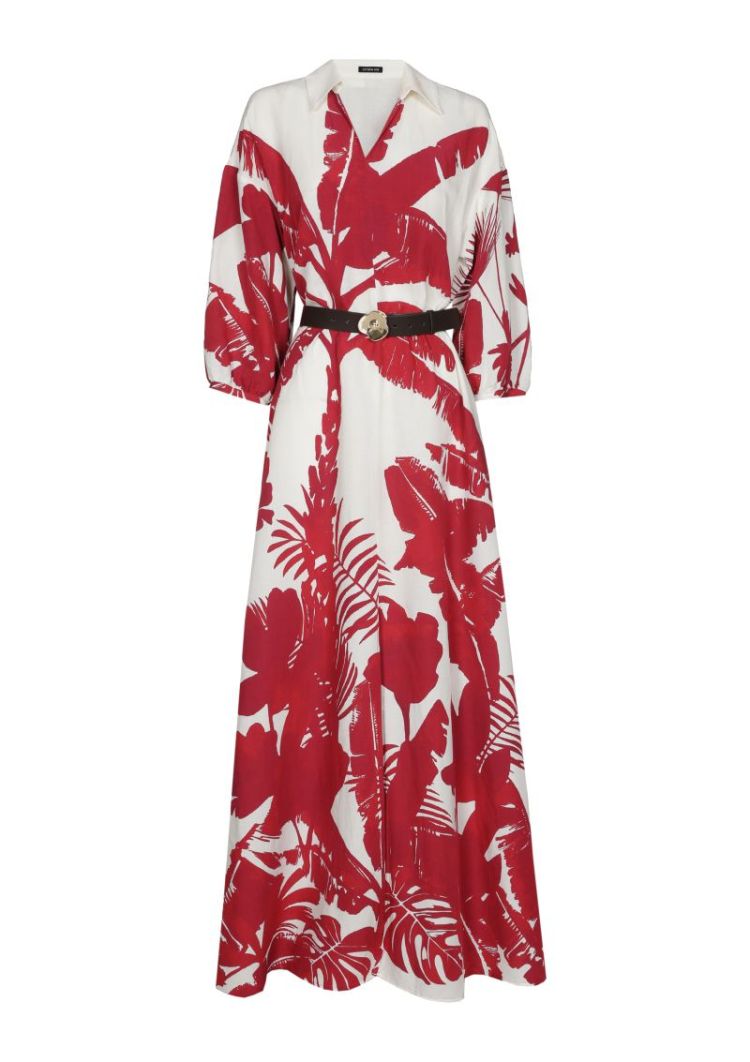 Maxi-jurk met botanische print 59 Multicolor