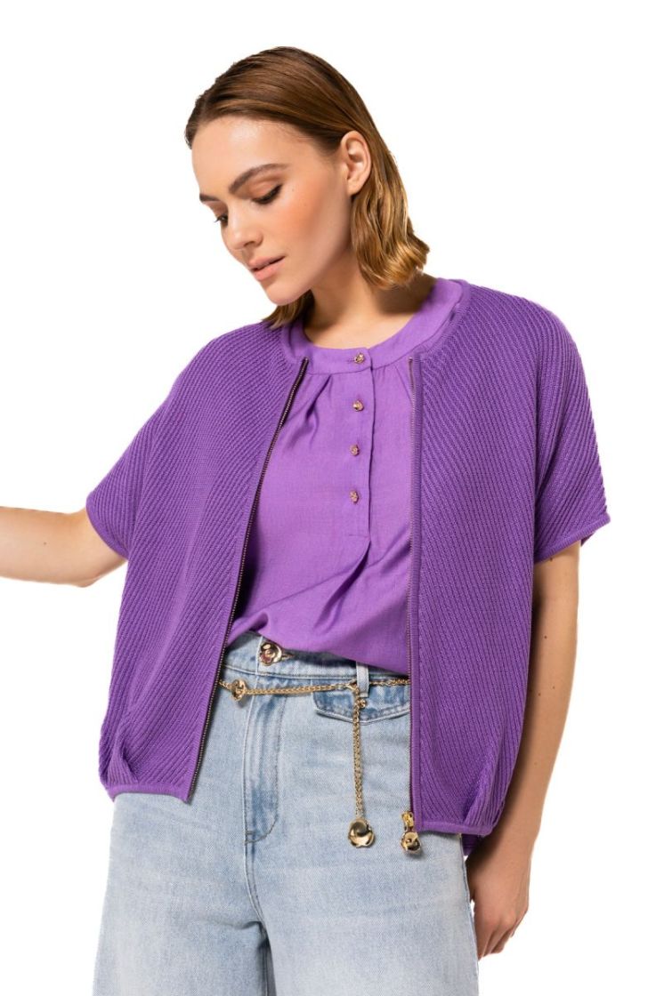 Top met volant mouw 41 Lavander