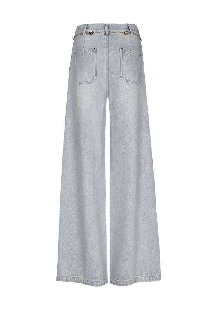 Wijde jeans, mid waist 25 Crystal Blue