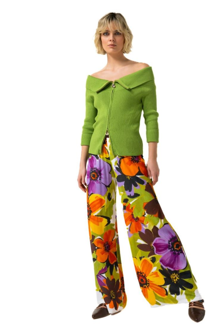 Palazzo broek met bloemprint, 49 Multi Color