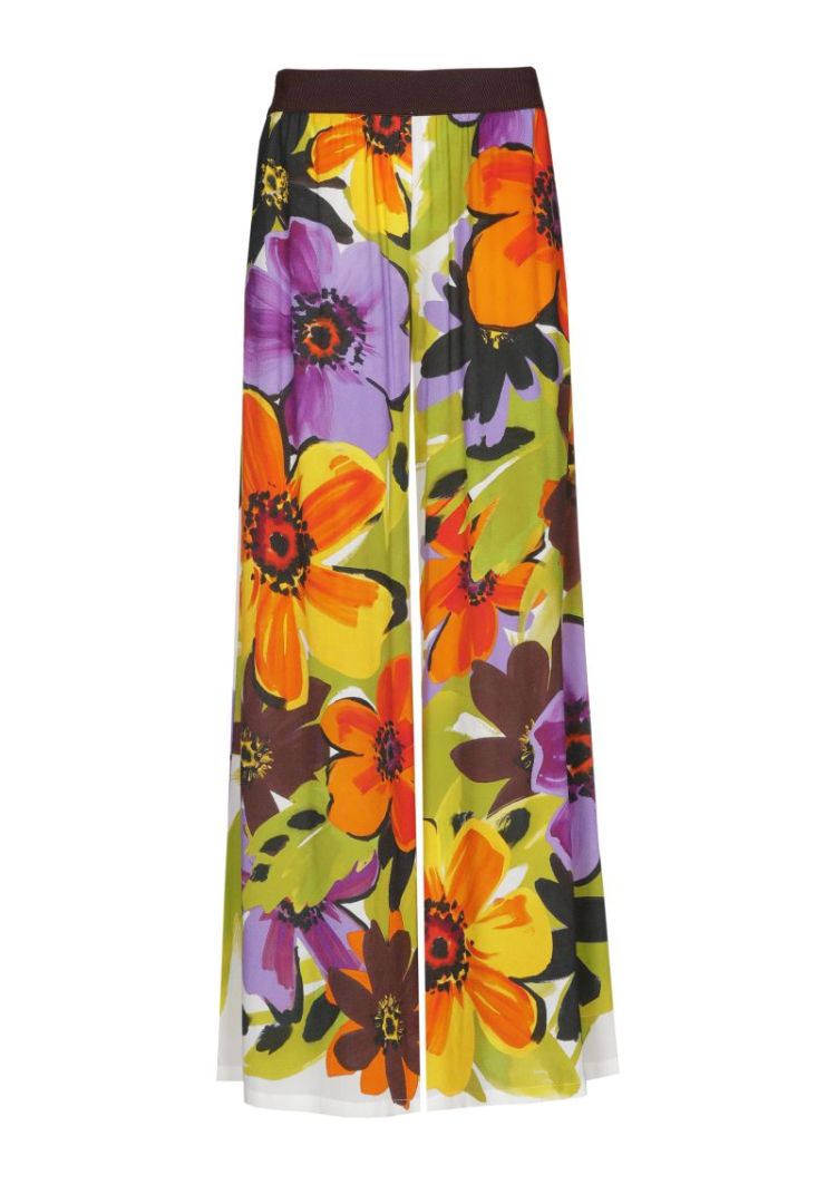 Palazzo broek met bloemprint,  49 Multi Color