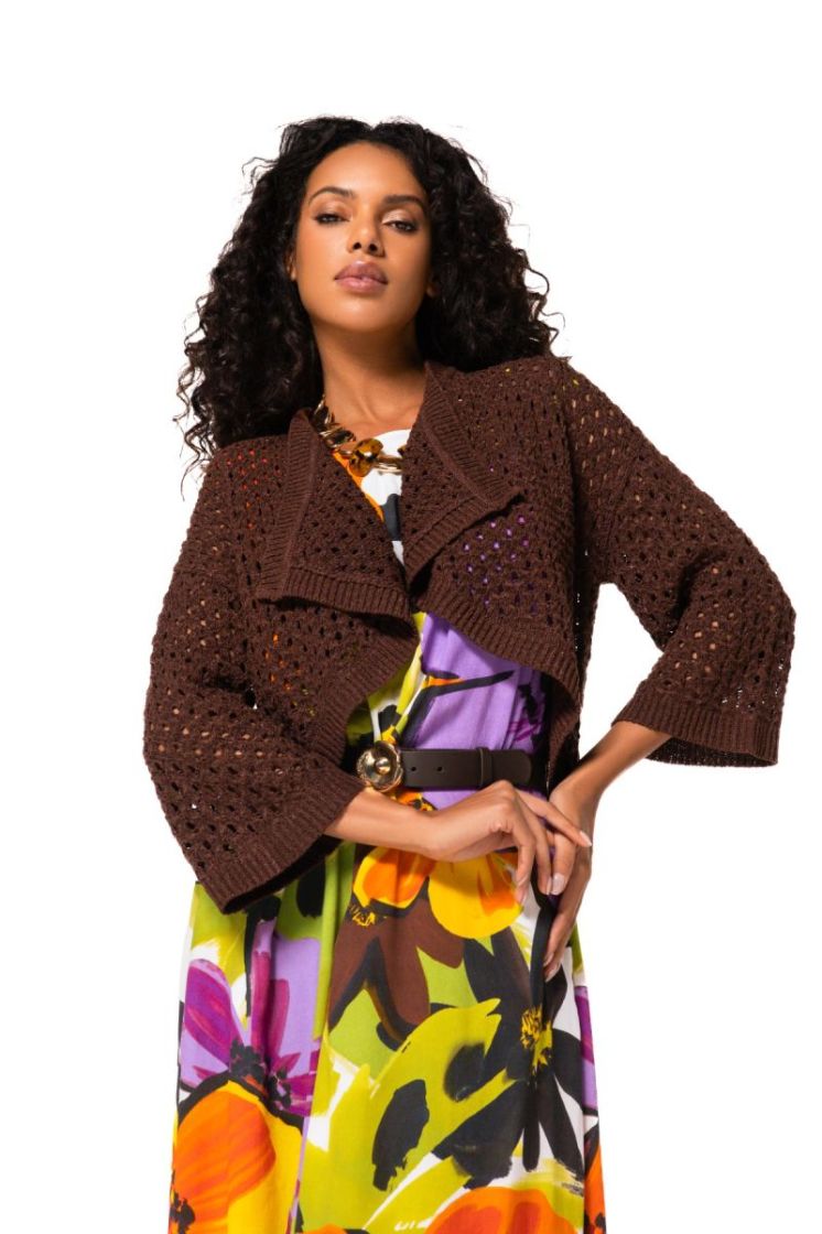 Mouwloze midi-jurk met bloemen 49 Multi Color
