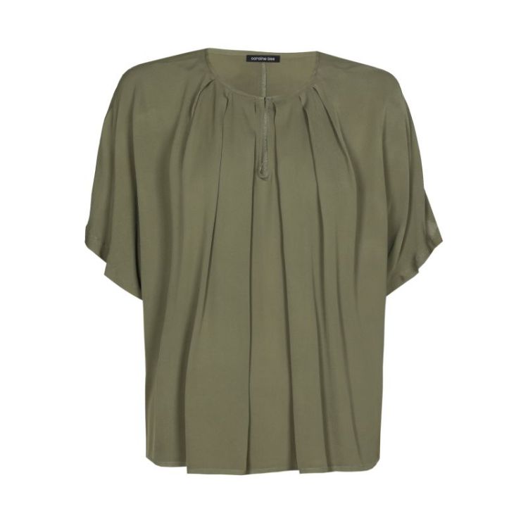 Top met plooidetail 62 Khaki