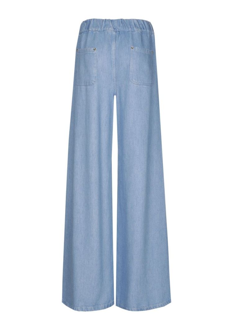 Palazzo broek in denim, elasti 25 Crystal Blue