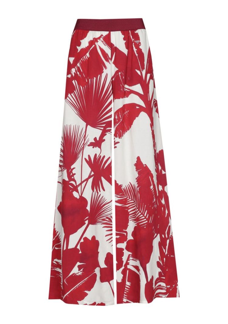 Palazzo broek met botanische p 59 Multicolor