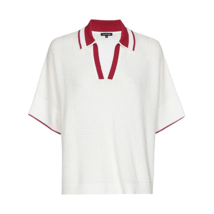 Trui met structuur en contrast 91 Off White