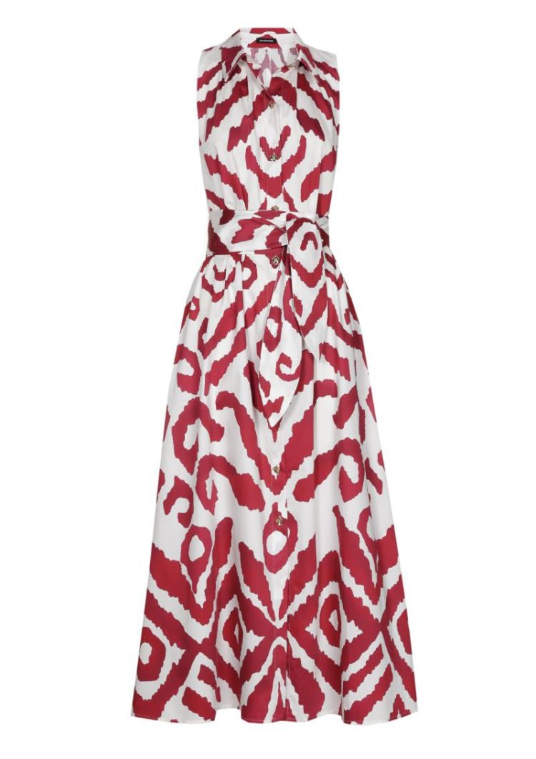 Mouwloze midi-hemdjurk grafisc 59 Multicolor