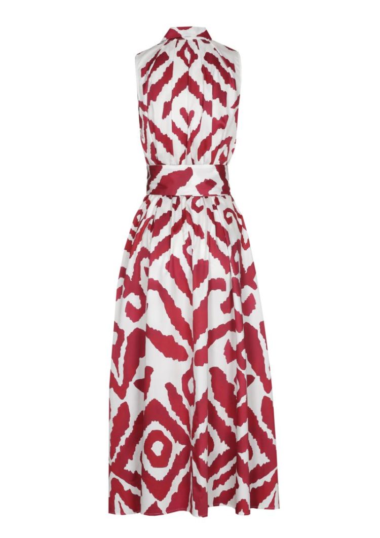 Mouwloze midi-hemdjurk grafisc 59 Multicolor