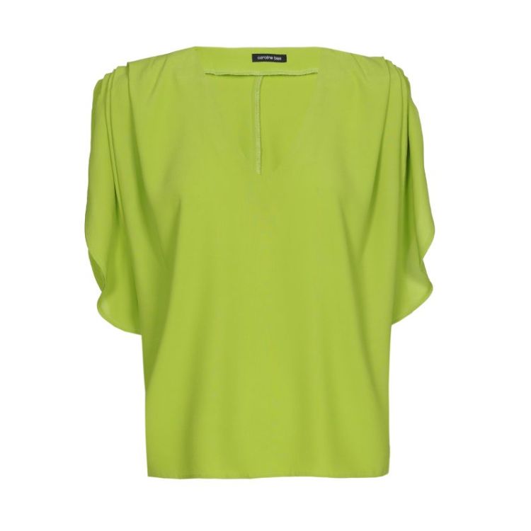 Elegante bloes met volant mouw 66 Lime