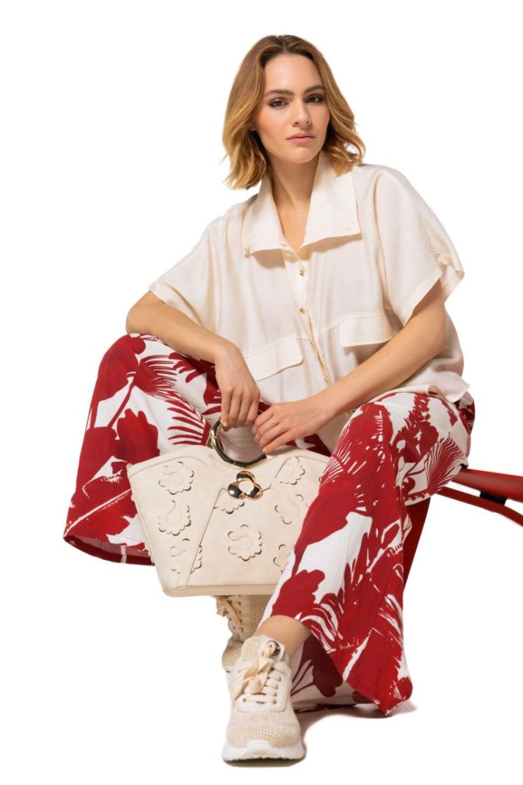 Elegante shopper met uitgesned 93 Natural