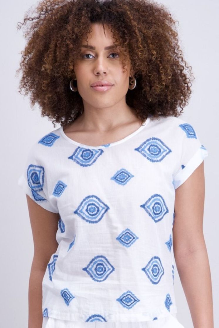  0 blanc/indigo
