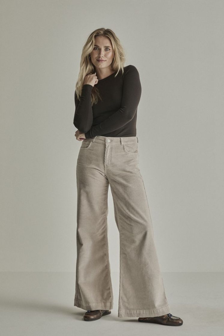 Sharon Vintage Corduroy 009 Ivory Grey