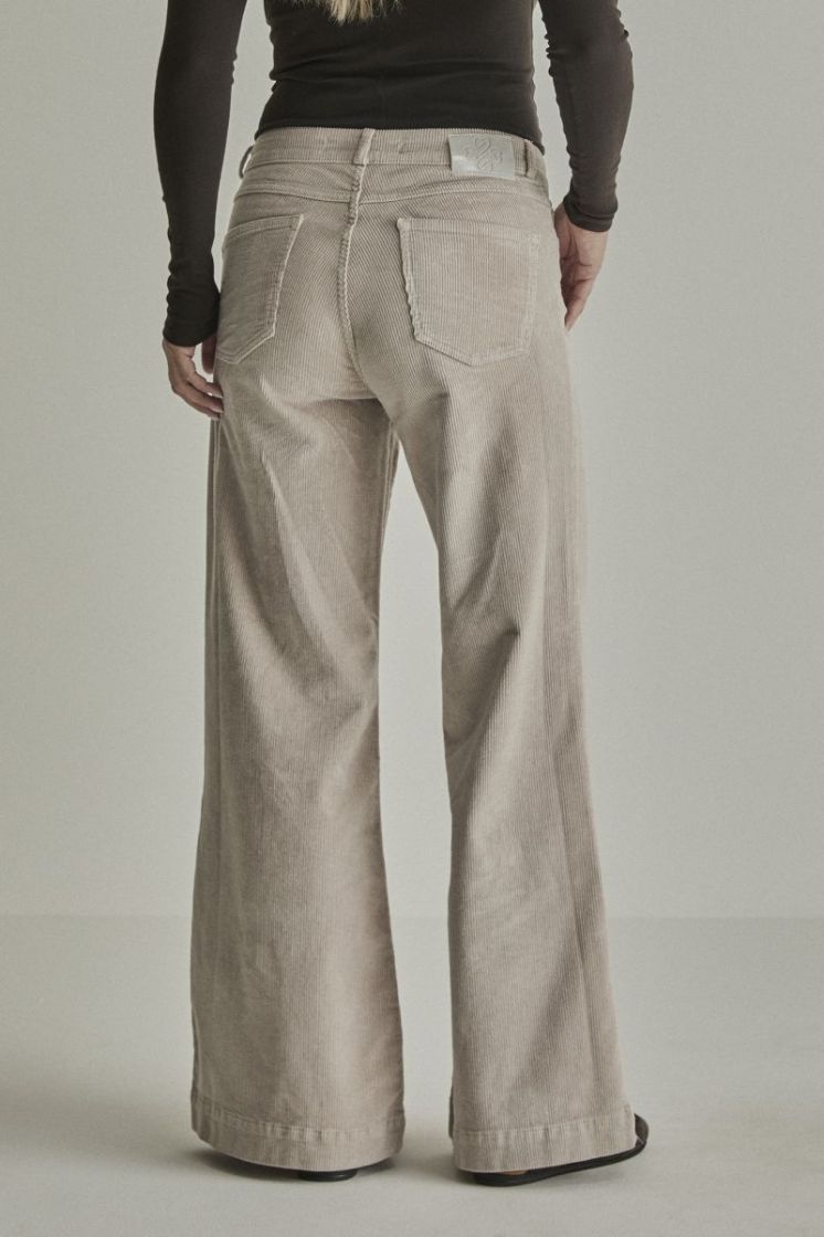 Sharon Vintage Corduroy 009 Ivory Grey