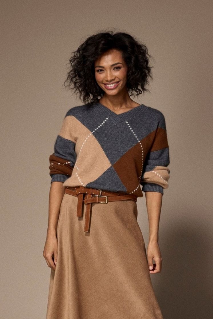  grey/camel