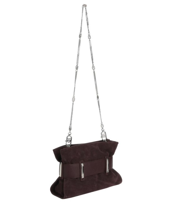 Handtas in nubuck 53 Eggplant