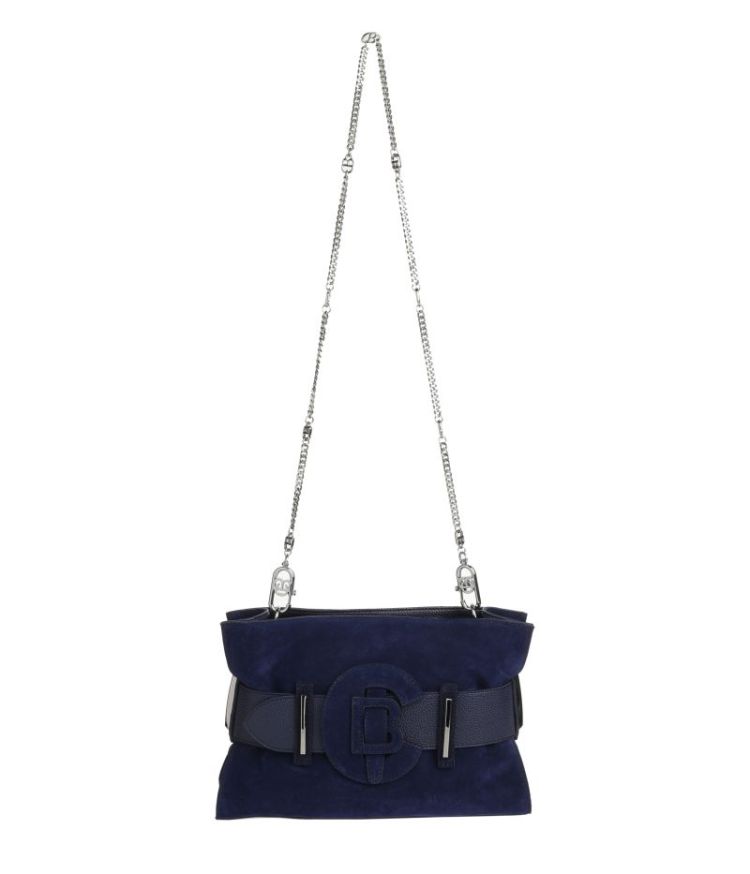 Handtas in nubuck 22 Navy