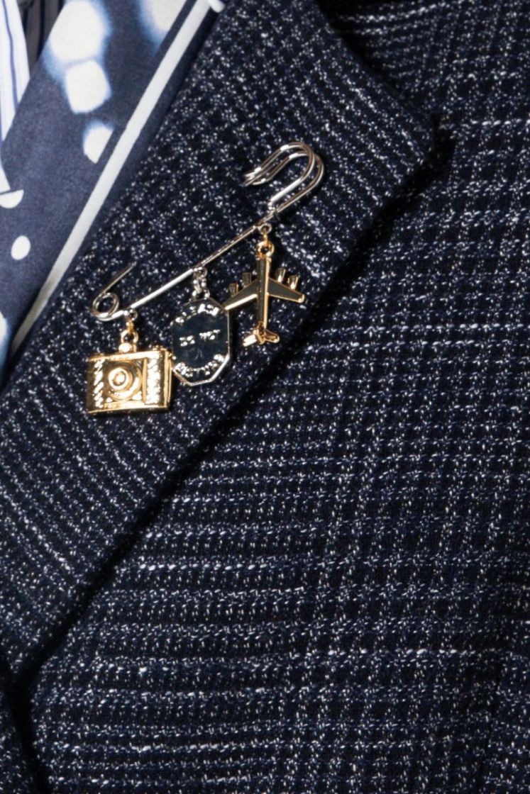 City blazer met afneembaar spe 21 Midnight Blu