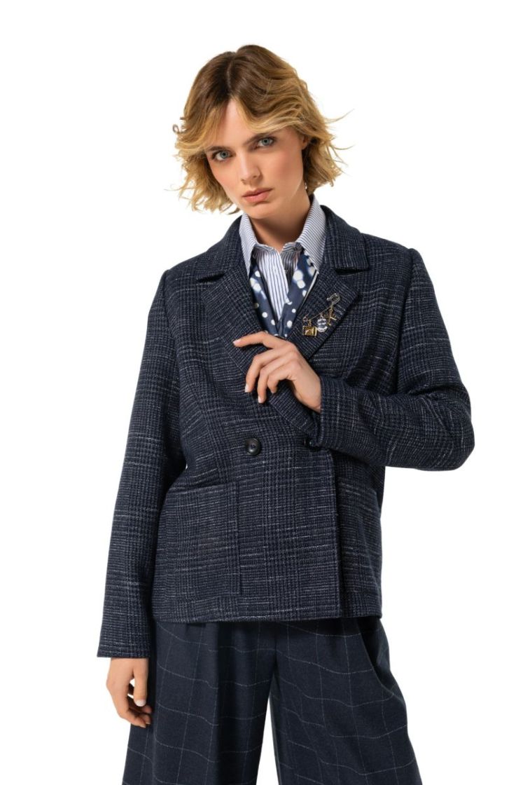 City blazer met afneembaar spe 21 Midnight Blu