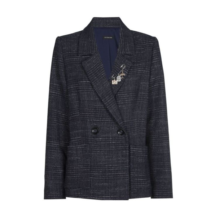 City blazer met afneembaar spe 21 Midnight Blu