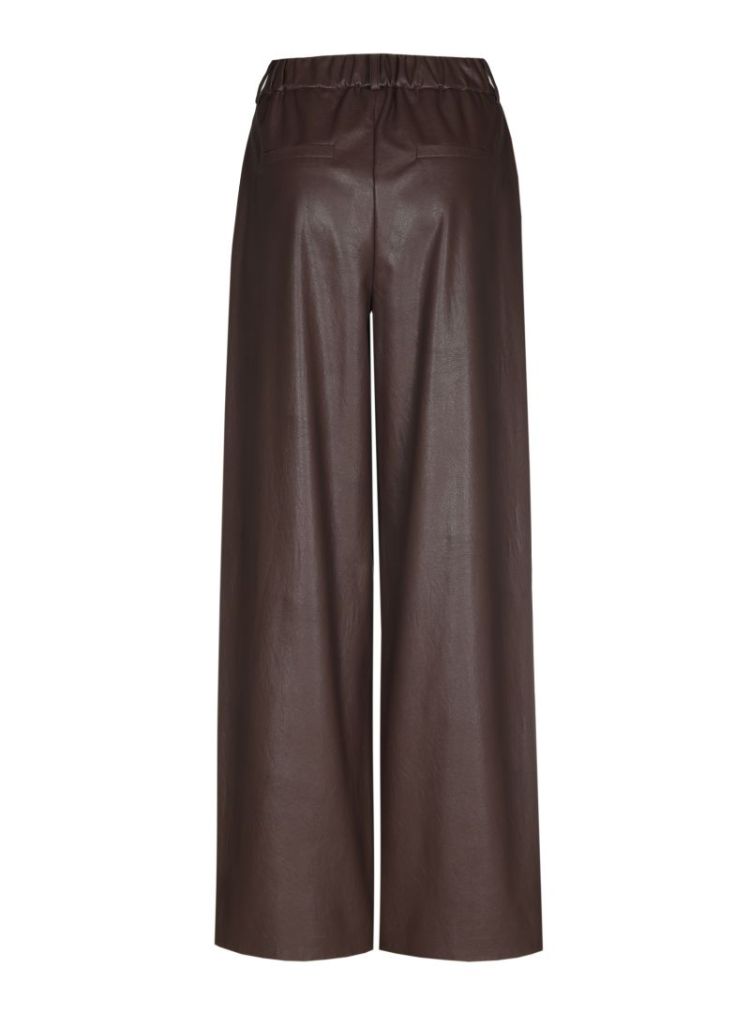 City chic broek in vegan leath 32 Cacao