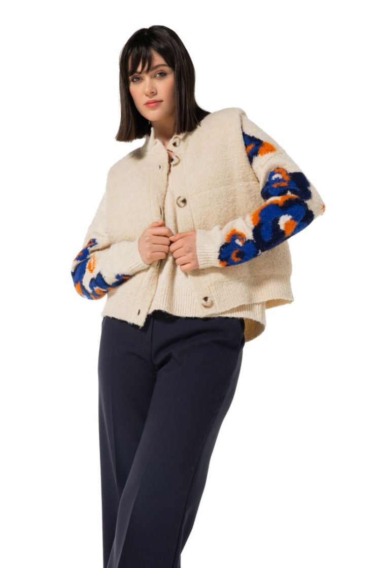 Winterse pull met bloemdetail 29 Multi Color