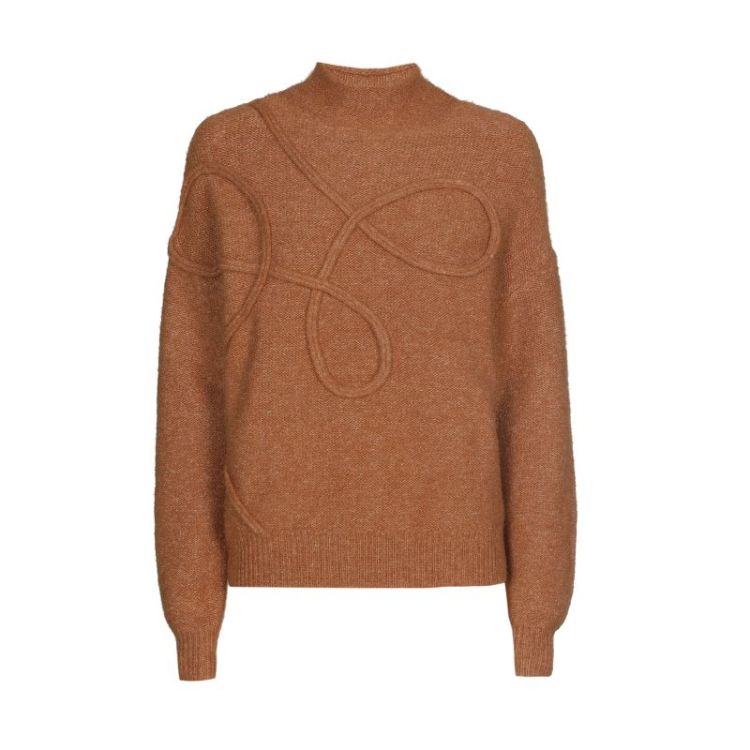 Cozy pull met kabelsteek 36 Caramello