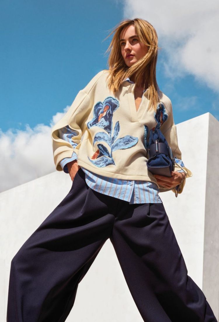 Two-in-one sweater met broderi 29 Multi Color